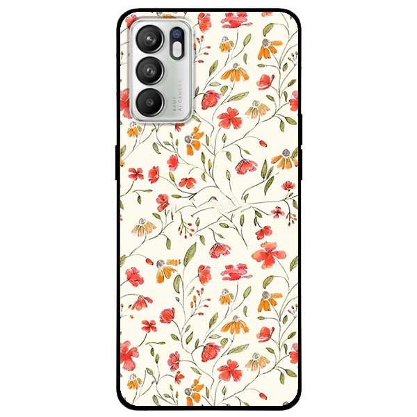 Ốp lưng dành cho Oppo Reno 6 - Reno 6 5G - Reno 6Z 5G - Tiểu Tiết Hoa Đỏ