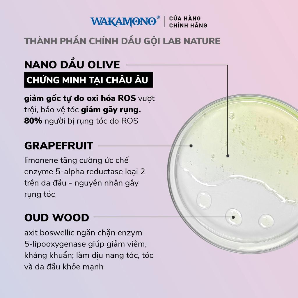 Dầu gội Ngăn rụng tóc dành cho mẹ bầu và sau sinh Wakamono Lab Nature No.2 - Công nghệ Nano Dầu Olive - 250ml