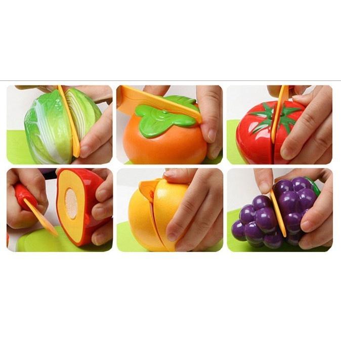 Đồ chơi cắt hoa quả - rau củ bằng nhựa cho bé