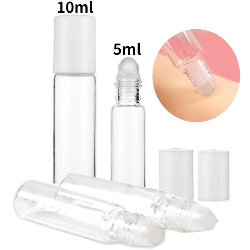 Chai thủy tinh rỗng 5 / 10ml đựng nước hoa có đầu lăn tiện lợi đa năng