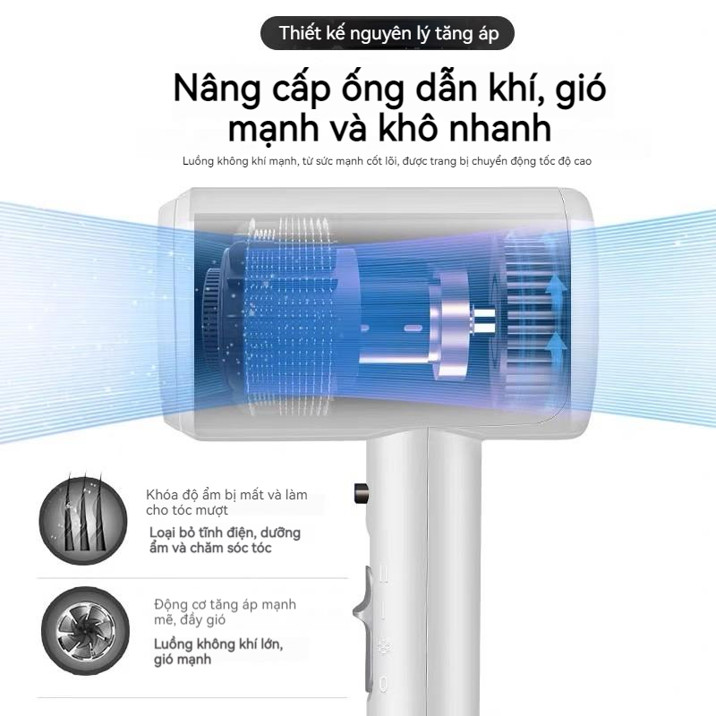 Máy sấy tóc nóng lạnh không làm tổn thương tóc có thể gắn tường nhà tắm khách sạn