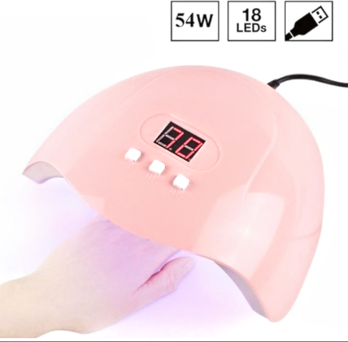 MÁY HƠ HẤP SẤY KHÔ MÓNG TAY MÓNG CHÂN BẰNG ĐÈN LED THÔNG MINH MẪU MỚI HÀNG CAO CẤP