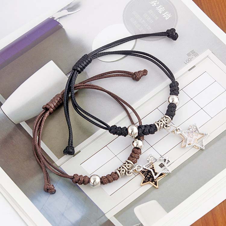 Vòng đôi dây rút kèm họa tiết cho bạn bè, người yêu