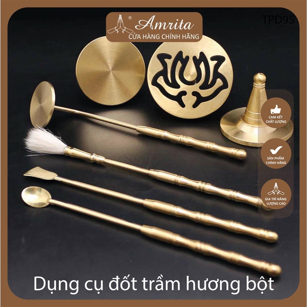 Khuôn đốt trầm hương hình nón bằng đồng - dụng cụ tạo hình trầm hương - dụng cụ đốt trầm hương - khuôn tạo trầm hương