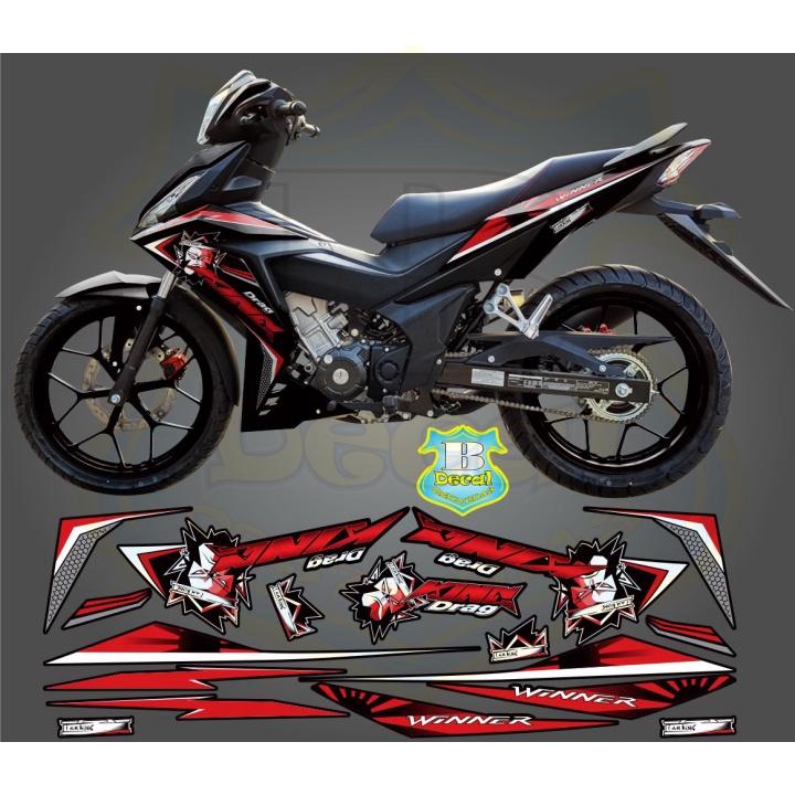 Tem rời xe winner king drag đỏ đen