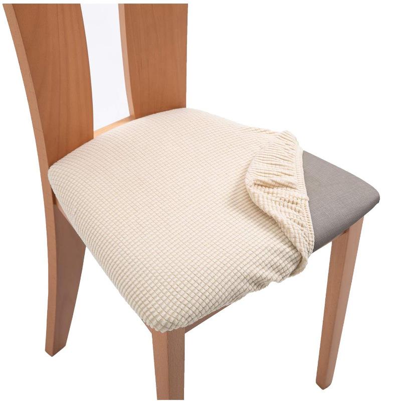 Bọc ghế căng vải Jacquard cho phòng ăn 4 miếng có thể tháo rời và giặt được