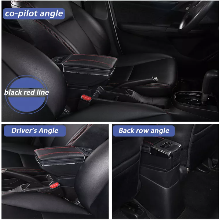 Hộp tỳ tay xe hơi, ô tô dành cho xe Hyundai i10 mã JDZX-i10: Màu Đen và Kem