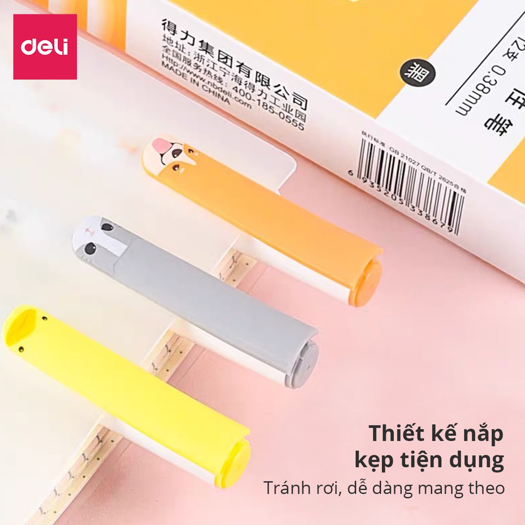 Bút bi gel hình thú cưng dễ thương - Mực đen - Vịt vàng/ Mèo xám/ Cún shiba - A416