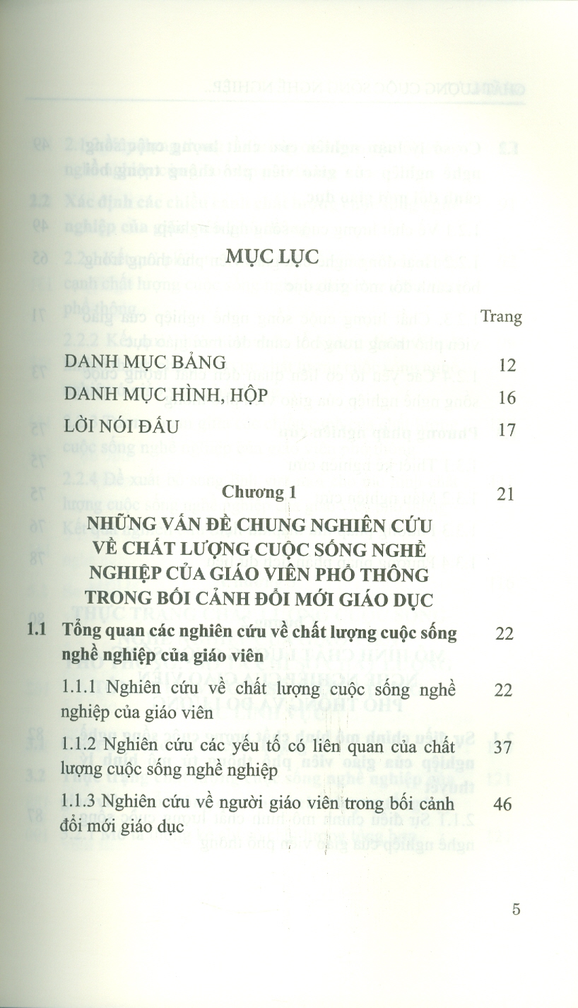 Chất Lượng Cuộc Sống Nghề Nghiệp Của Giáo Viên Phổ Thông Trong Bối Cảnh Đổi Mới Giáo Dục (Sách Chuyên Khảo)
