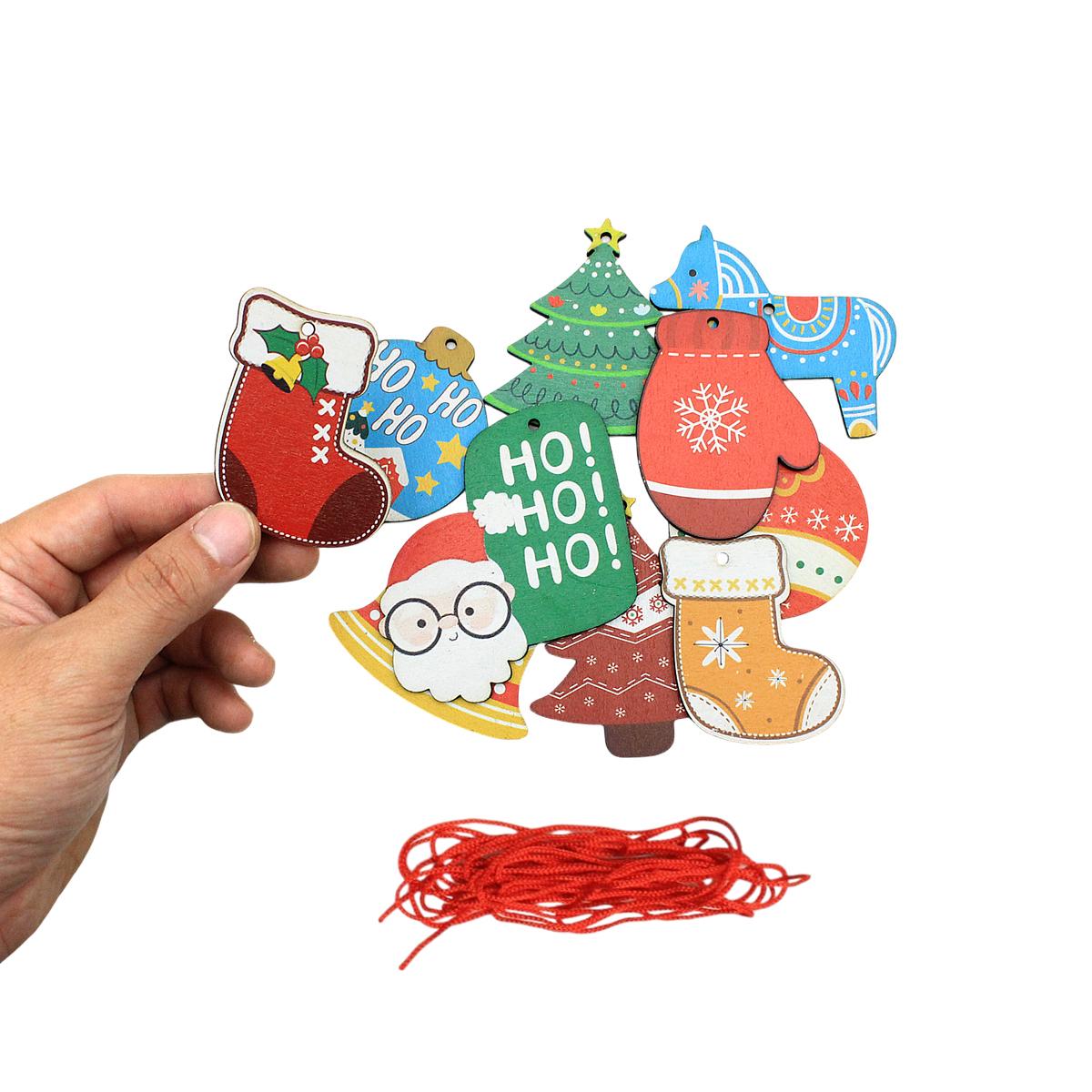 Dây Hình Gỗ Trang Trí Giáng Sinh - Bách Mộc - Set 2