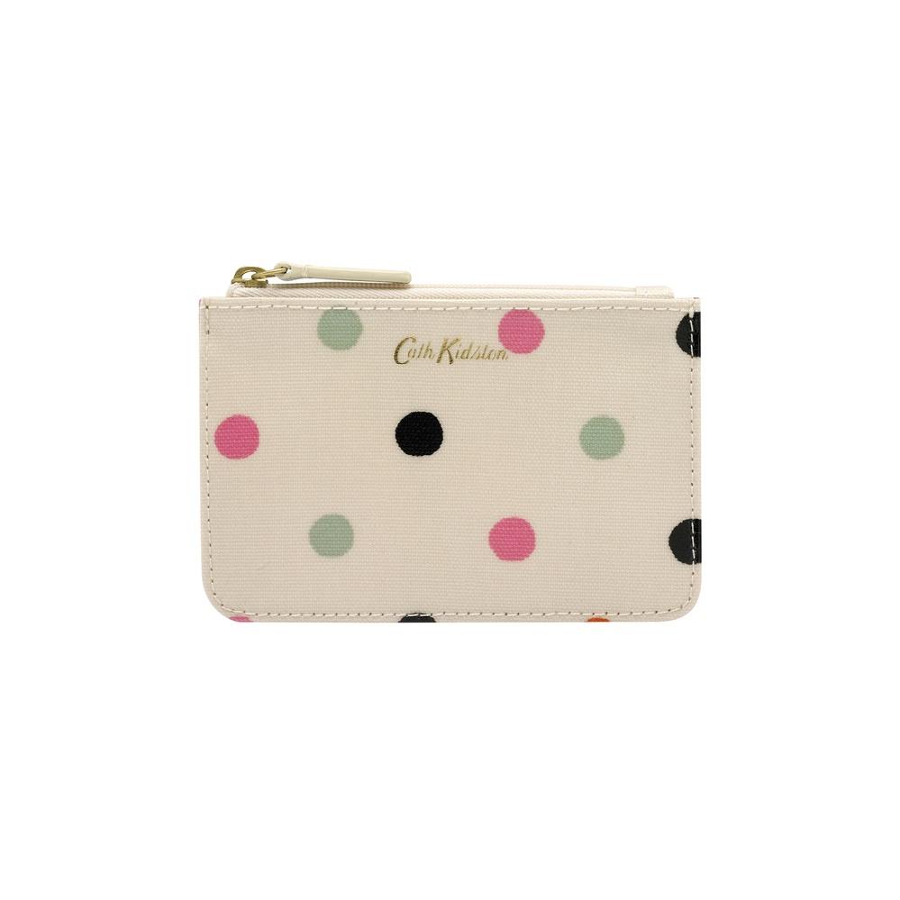 Cath Kidston - Ví nữ/Small Card &amp; Coin Purse - Spot - Ecru -1049350