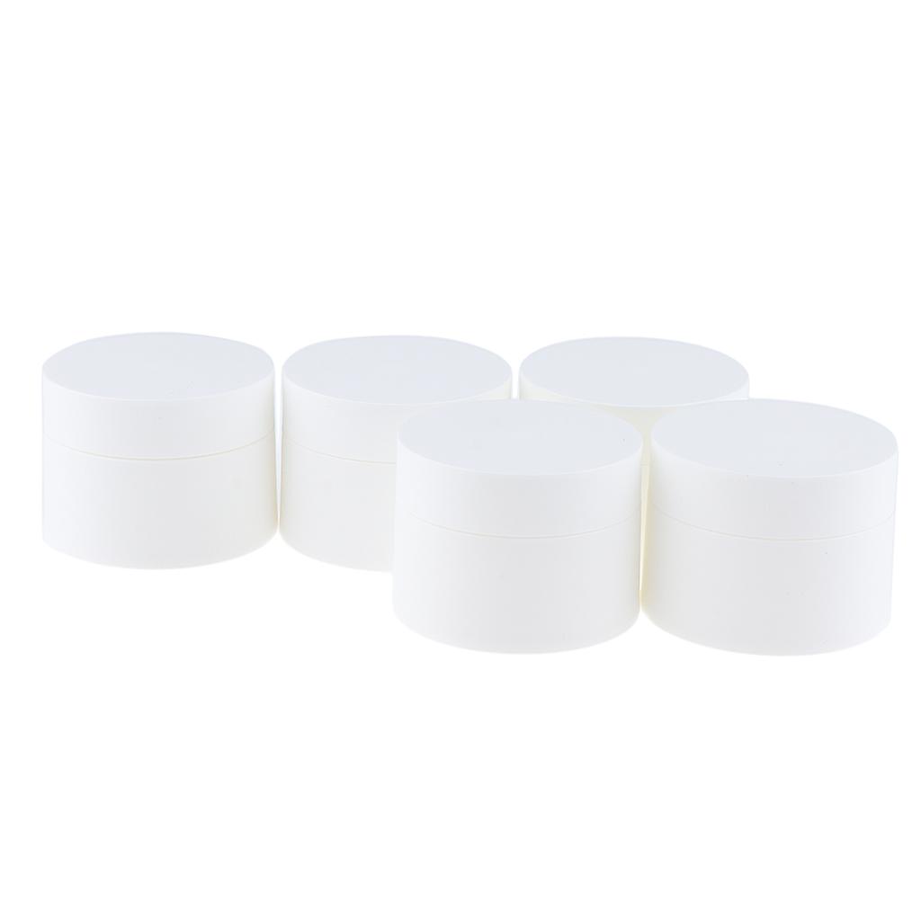 5Pcs/pack Portable Empty Plastic Cosmetic Cream Jars Pots Refillable Makeup Containers