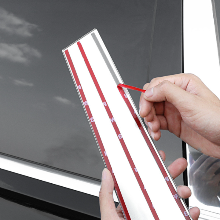 Bộ 6 thanh nẹp cột B và C cánh cửa xe ô tô Mercedes và Maybach dòng S-Class - Chất liệu: Hợp kim nhôm