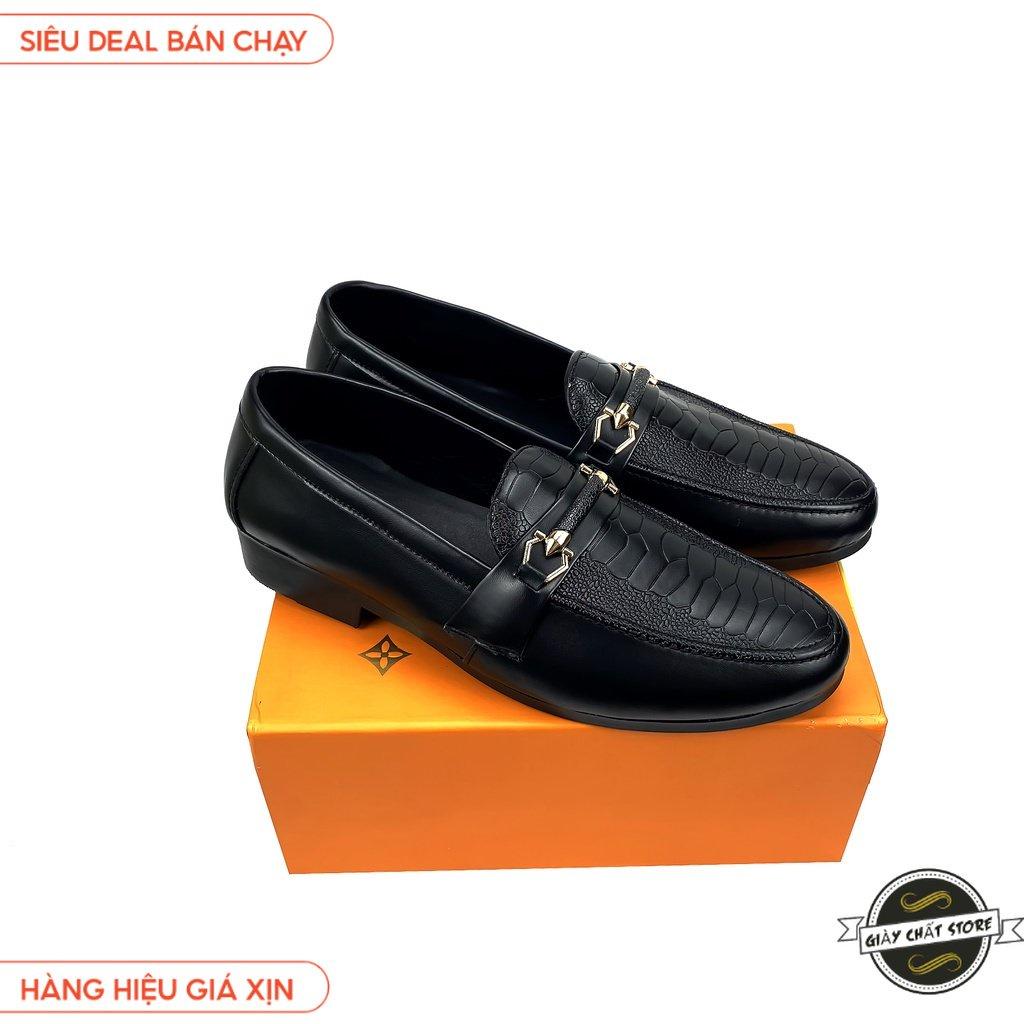 Giầy lười nam cao cấp họa tiết dập nổi, phù hợp phối đồ quần âu, áo sơ mi