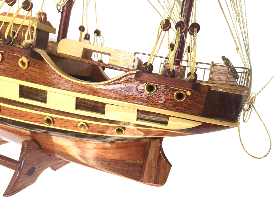 Mô hình thuyền gỗ trang trí France II - thân 60cm - loại 2
