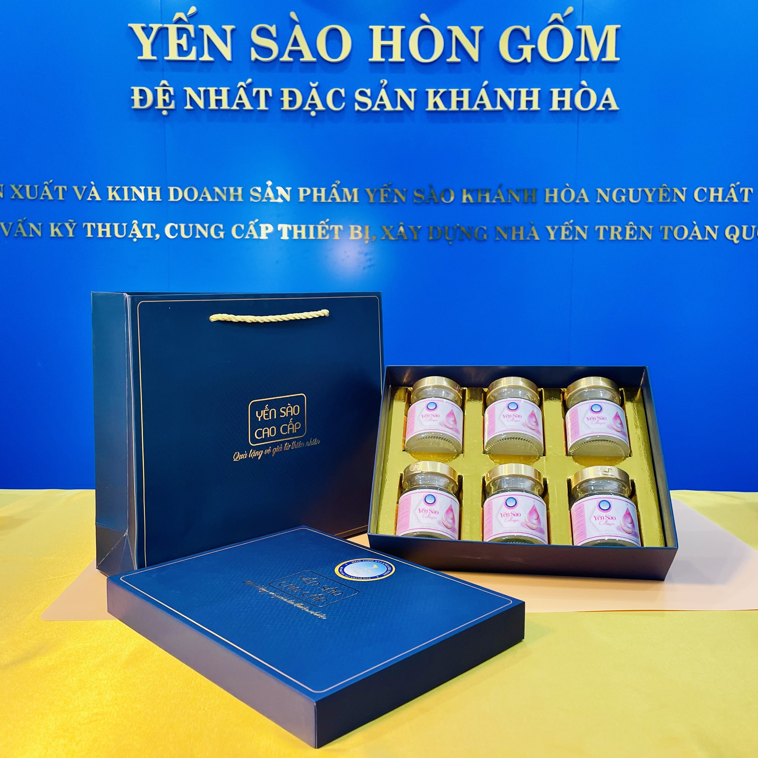 [Hộp QT 6 Hũ] Tổ Yến Chưng Đông Trùng Hạ Thảo (Ăn Kiêng)  - Yến Sào Hòn Gốm Chính Hiệu Khánh Hoà - HGKNEST