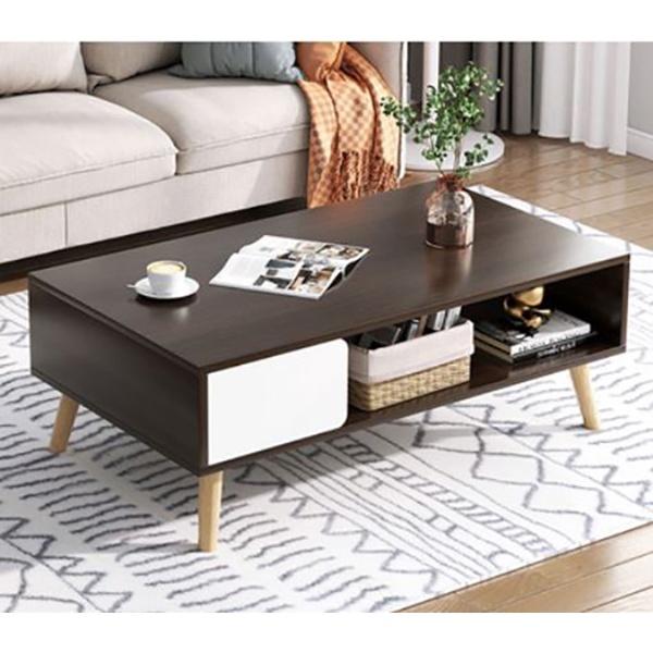 Bàn Trà Sofa Phong Cách Bắc Âu 80x42cm - Bàn gỗ có ngăn kéo decor phòng khách căn hộ sao cấp