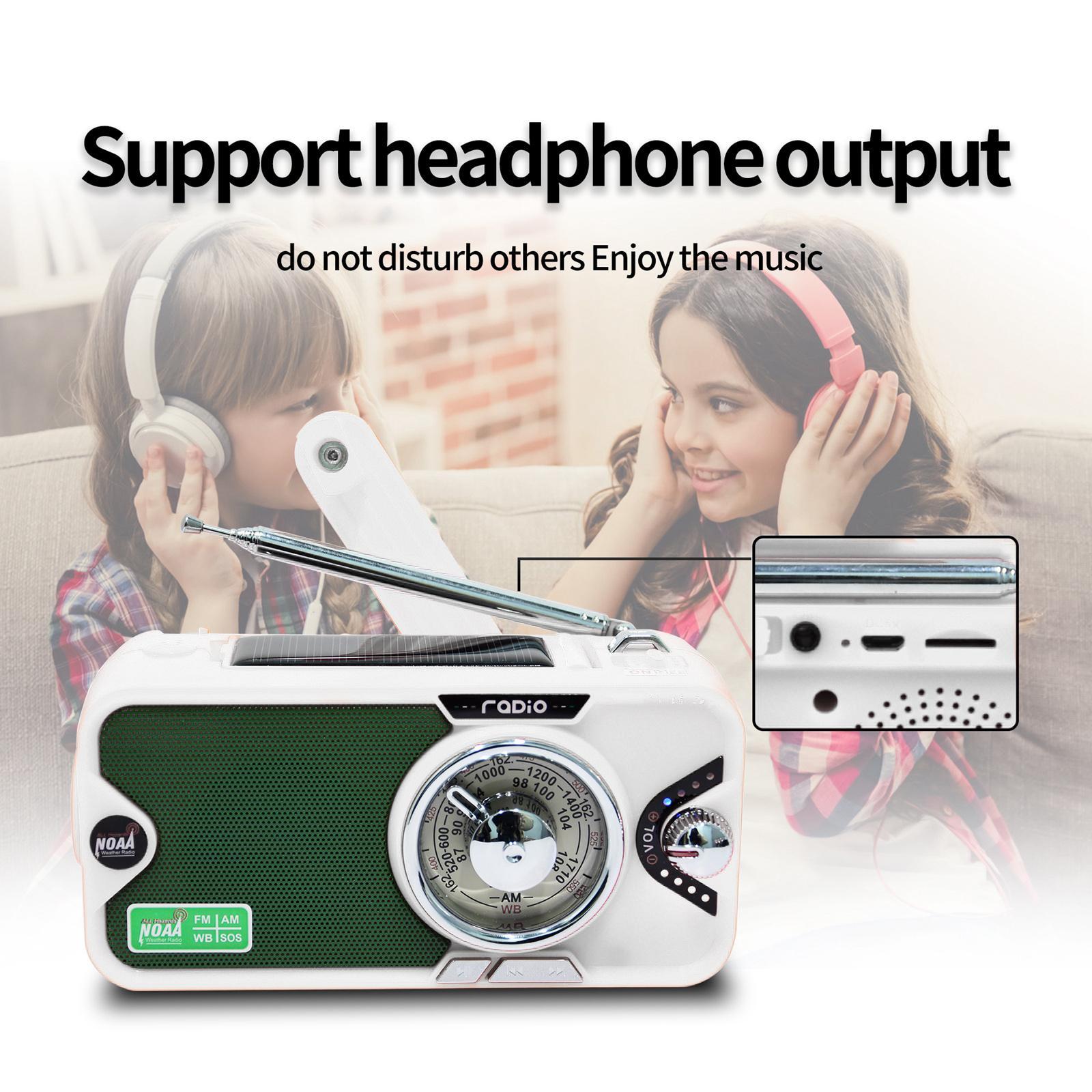 Portable Emergency Radio Solar Charging 3600mAh Outdoor Activities
