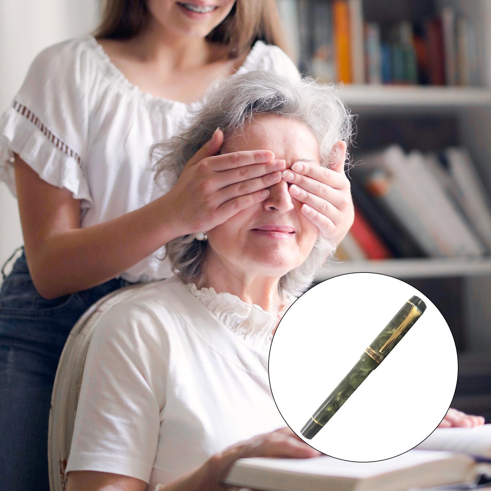 Fountain Pen Golden Clip Ink Pen for Colleague Executive Green