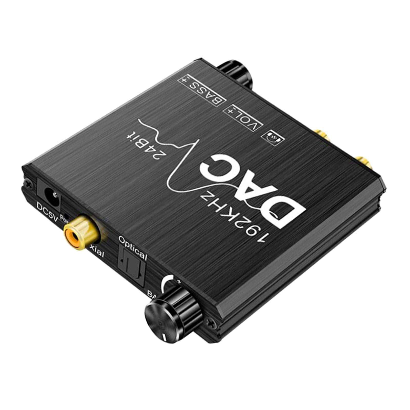 192KHz Digital To Analog Audio Converter Optical Coaxial 24Bit 3.5mm 1x