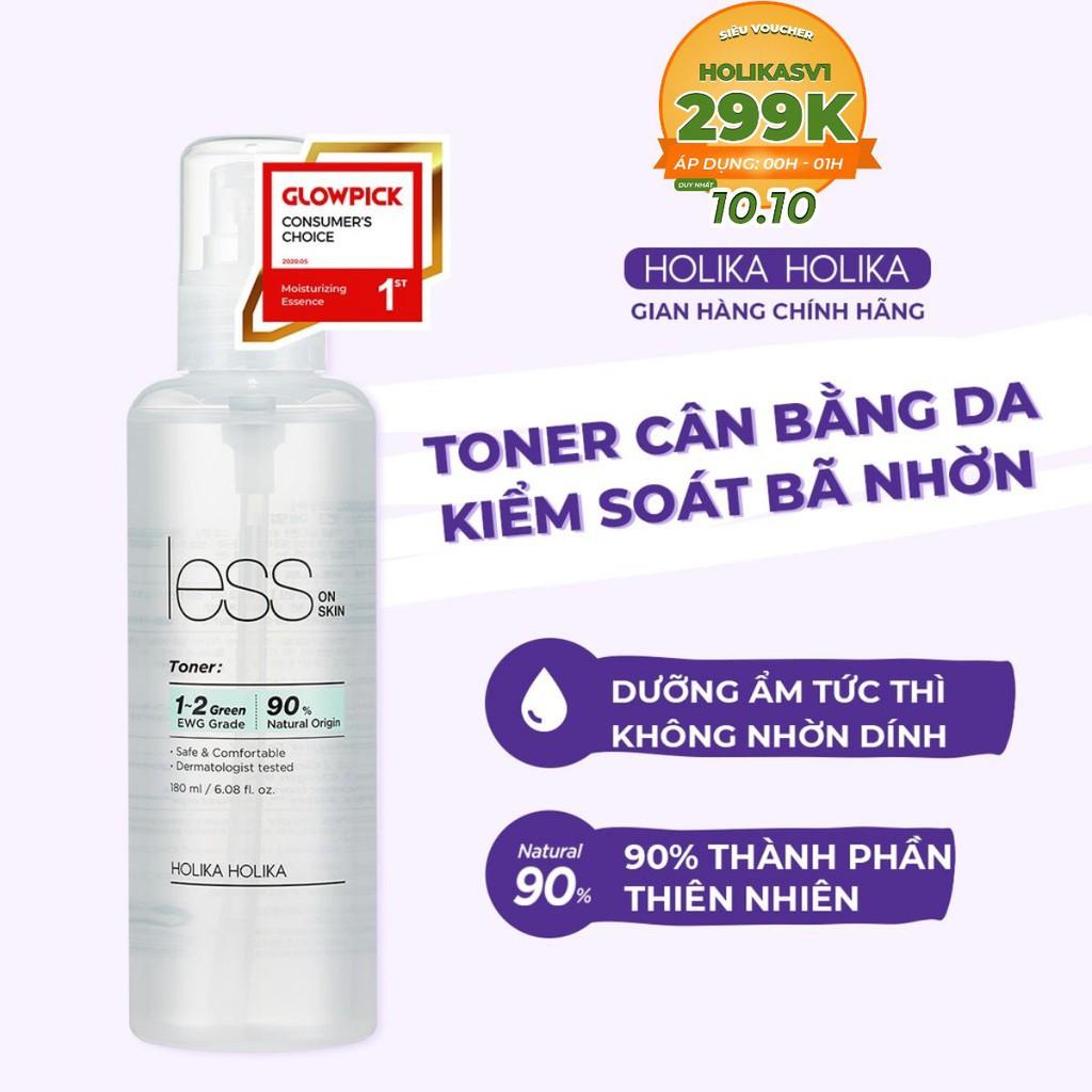 Nước hoa hồng Holika Holika Less On Skin Toner 180ml