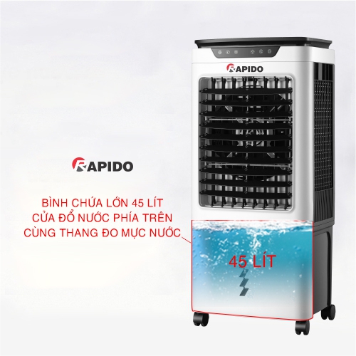 Quạt hơi nước. Quạt điều hòa không khí cao cấp RAPIDO Turbo 6000-D chinh hãng.