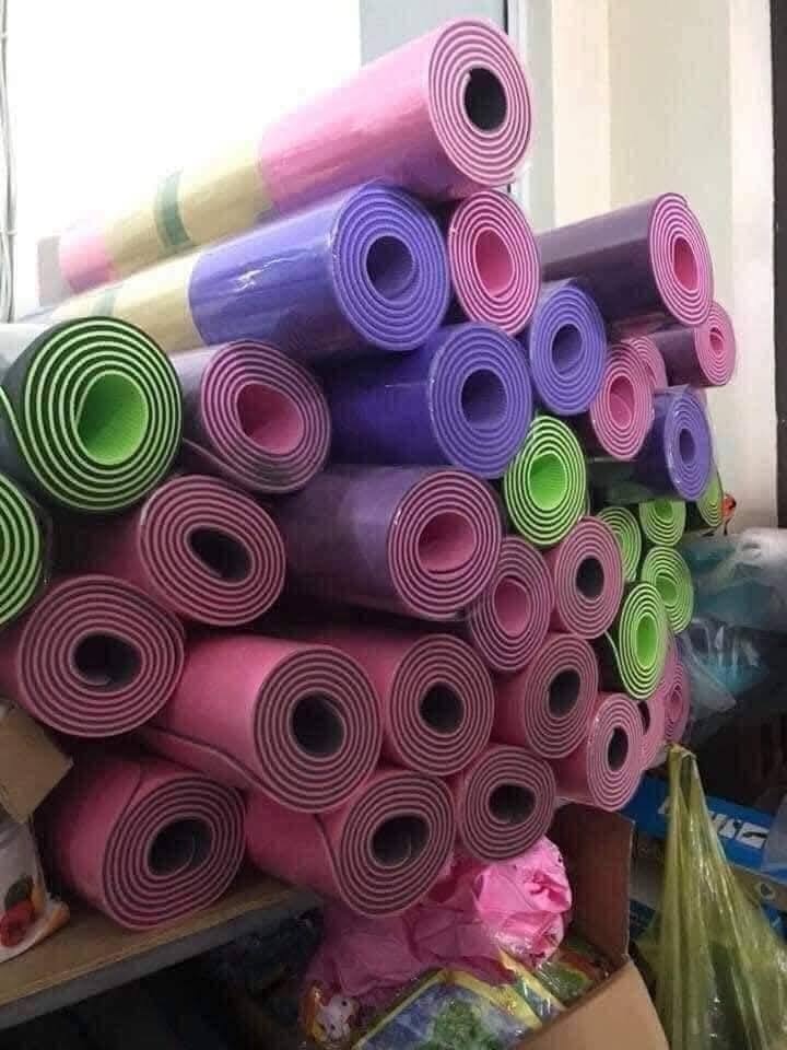 Thảm Tập Yoga Định Tuyến và loại trơn TPE Chống Trượt 6mm và 8mm