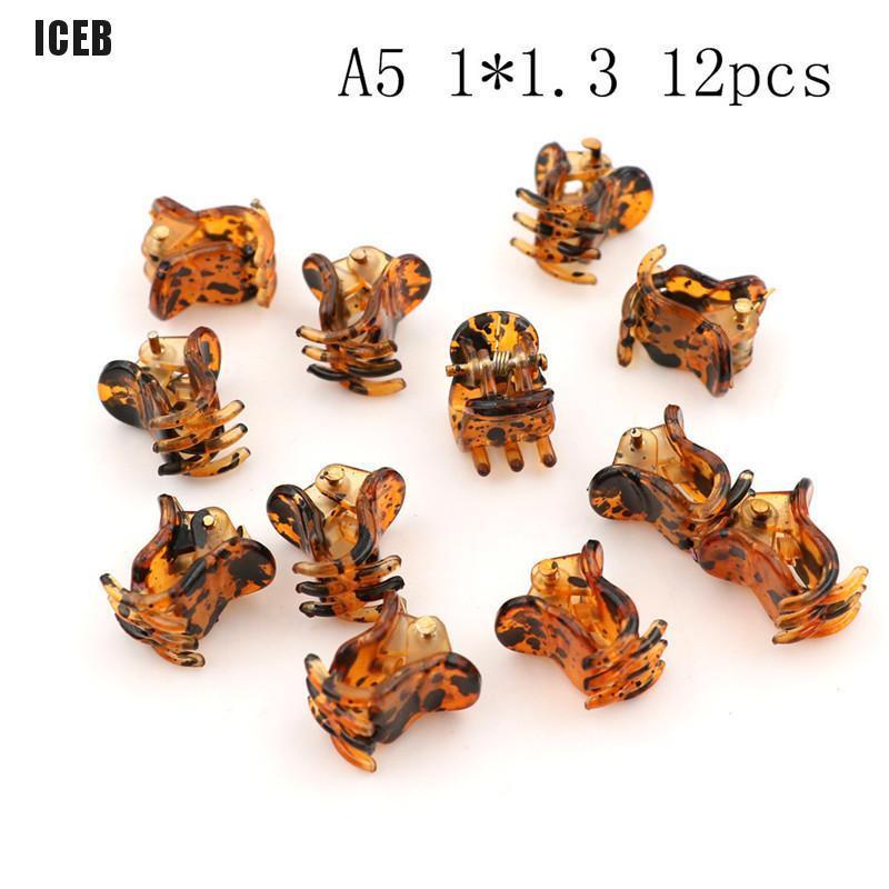 Set 12 Kẹp Tóc Nhựa Màu Đen