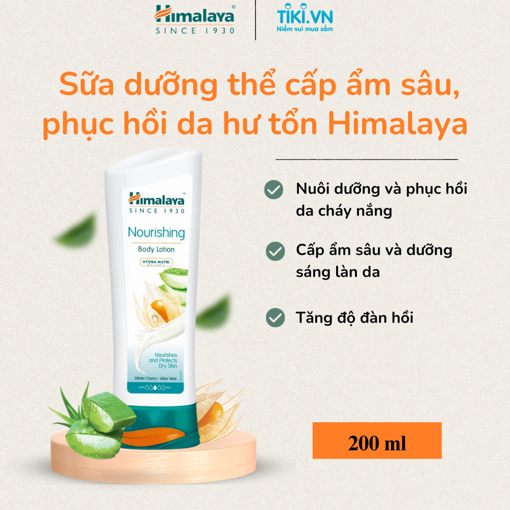 Sữa Dưỡng Thể Nuôi Dưỡng Da Cân Bằng Hydra-Nutri Cho Da Thường Himalaya Herbals
