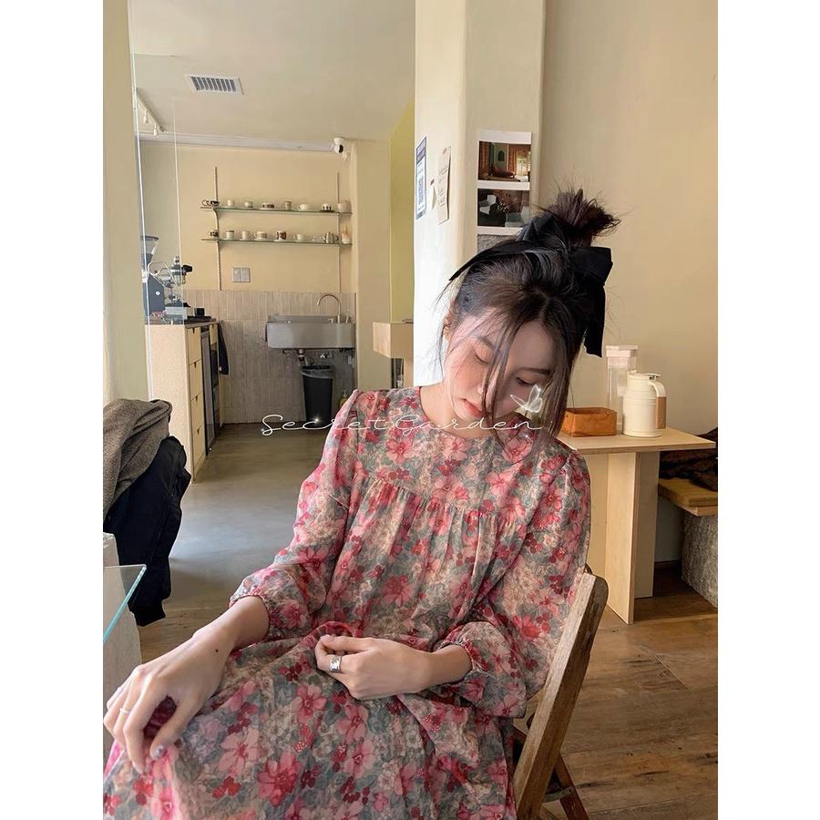 Đầm bầu thiết kế hoa nhí-váy bầu dự tiệc cao cấp xinh xắn