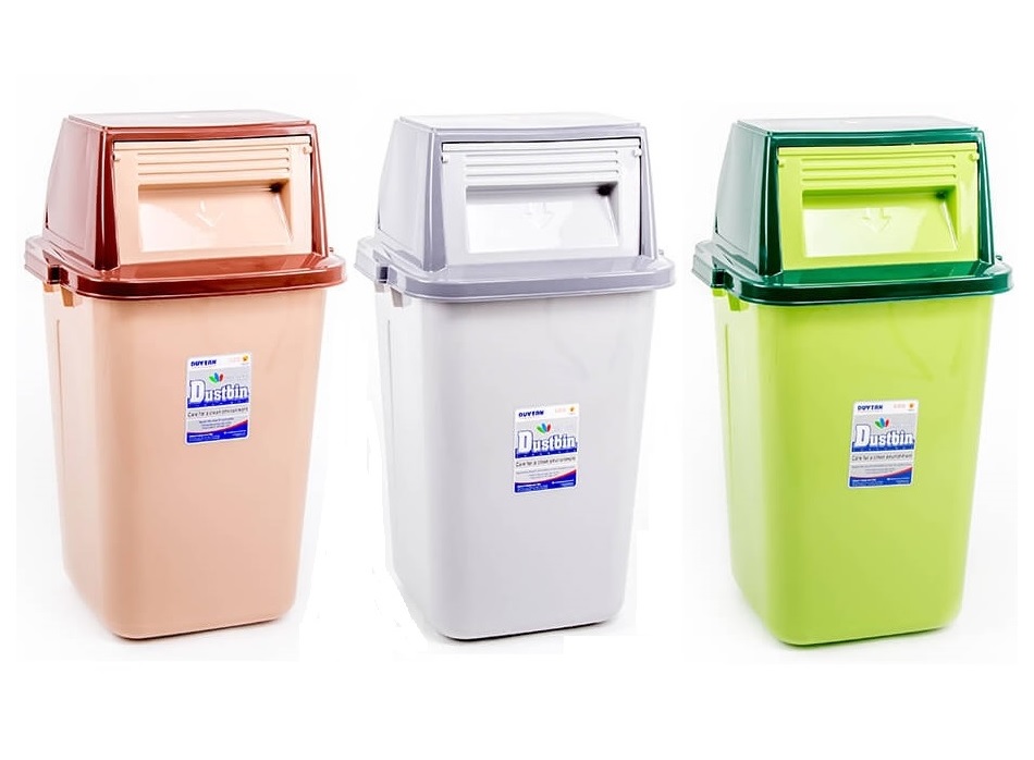 Thùng rác nắp lật đại nhựa Duy Tân - 21622 - Giao màu ngẫu nhiên - Hàng chính hãng