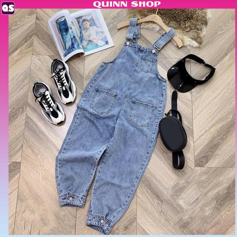 Quần yếm nữ  Yếm jean dài nữ dáng baggy, yếm bò ulzzang phong cách hàn quốc MS13-23