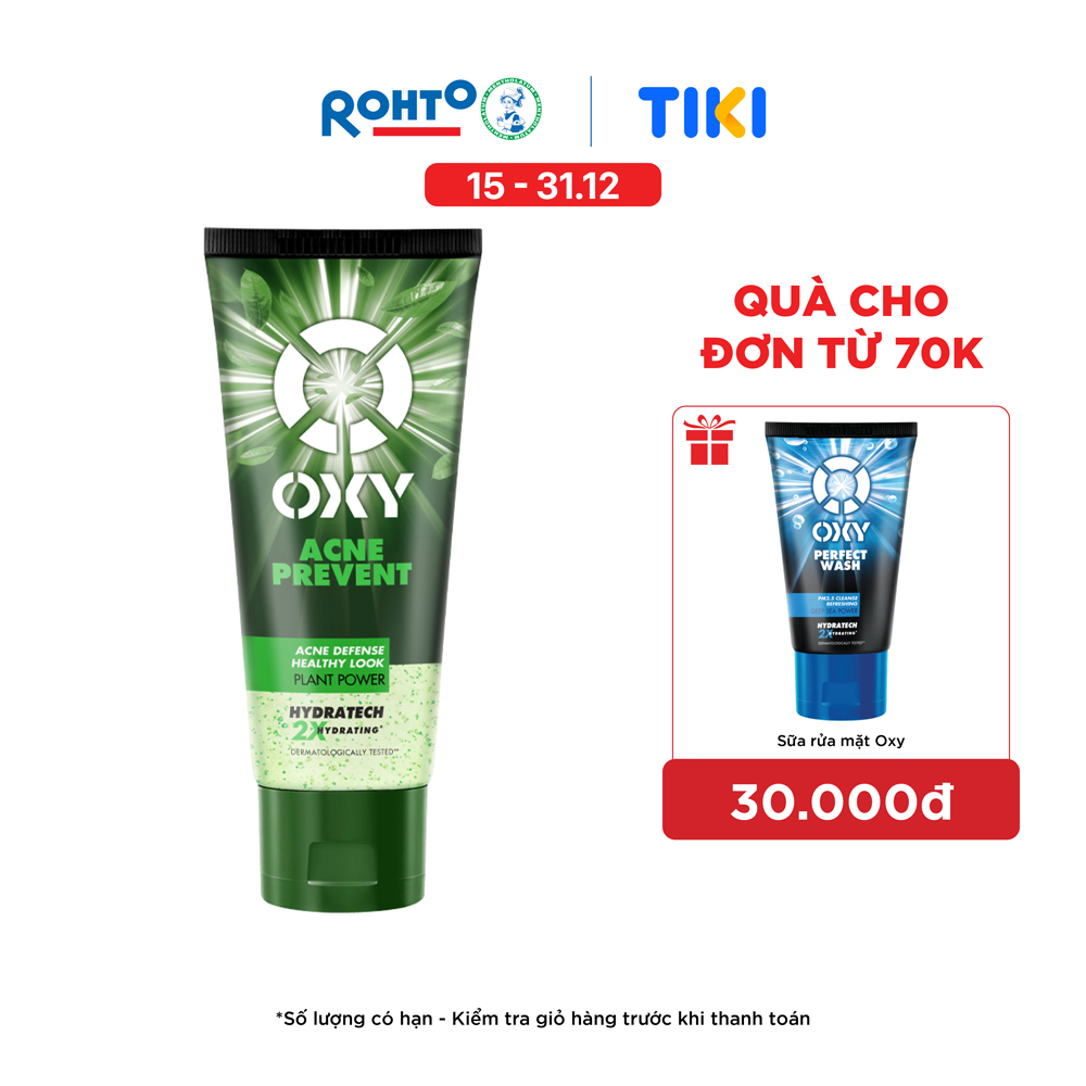 Gel Rửa Mặt Oxy Acne Prevent 100G