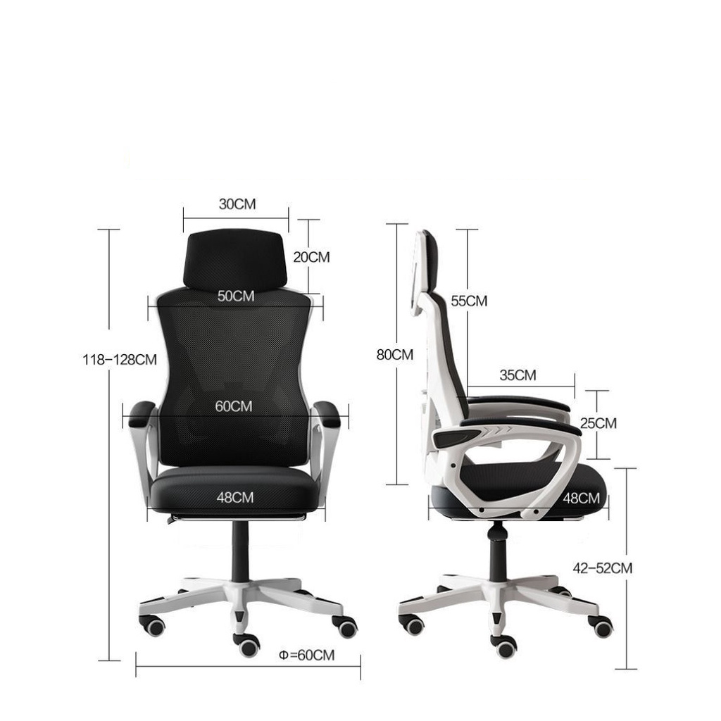 Ghế xoay văn phòng công thái học ergonomic có ngả lưng Premium 02, ghế xoay Gaming cao cấp nhập khẩu