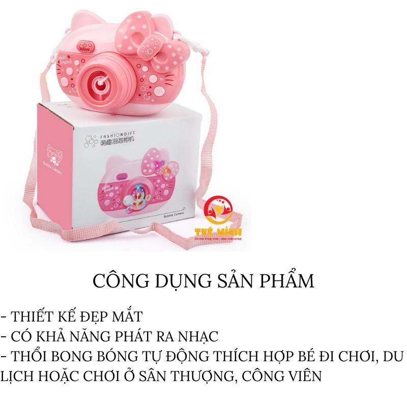 Máy Ảnh Thổi Bong Bóng Phát Nhạc Có Đèn Hình Dễ Thương Cho Bé Vui Chơi An Toàn Không Lo Bẩn Tay