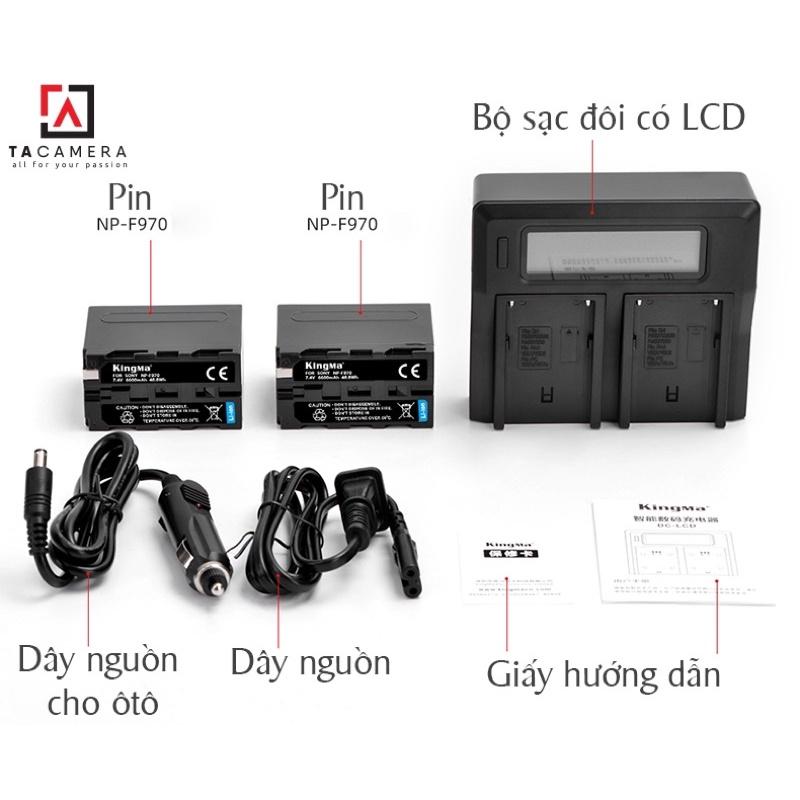 Sạc Đôi LCD Kingma For Sony NP-F750/F550/F970 - Hàng Chính Hãng