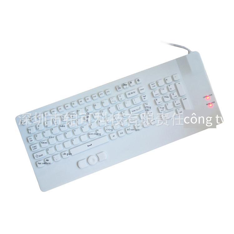 Giá thấp nhất chuột phím có dây tích hợp bàn phím y tế bàn phím công nghiệp có thể rửa bằng cồn khử trùng bàn phím có núm chuột