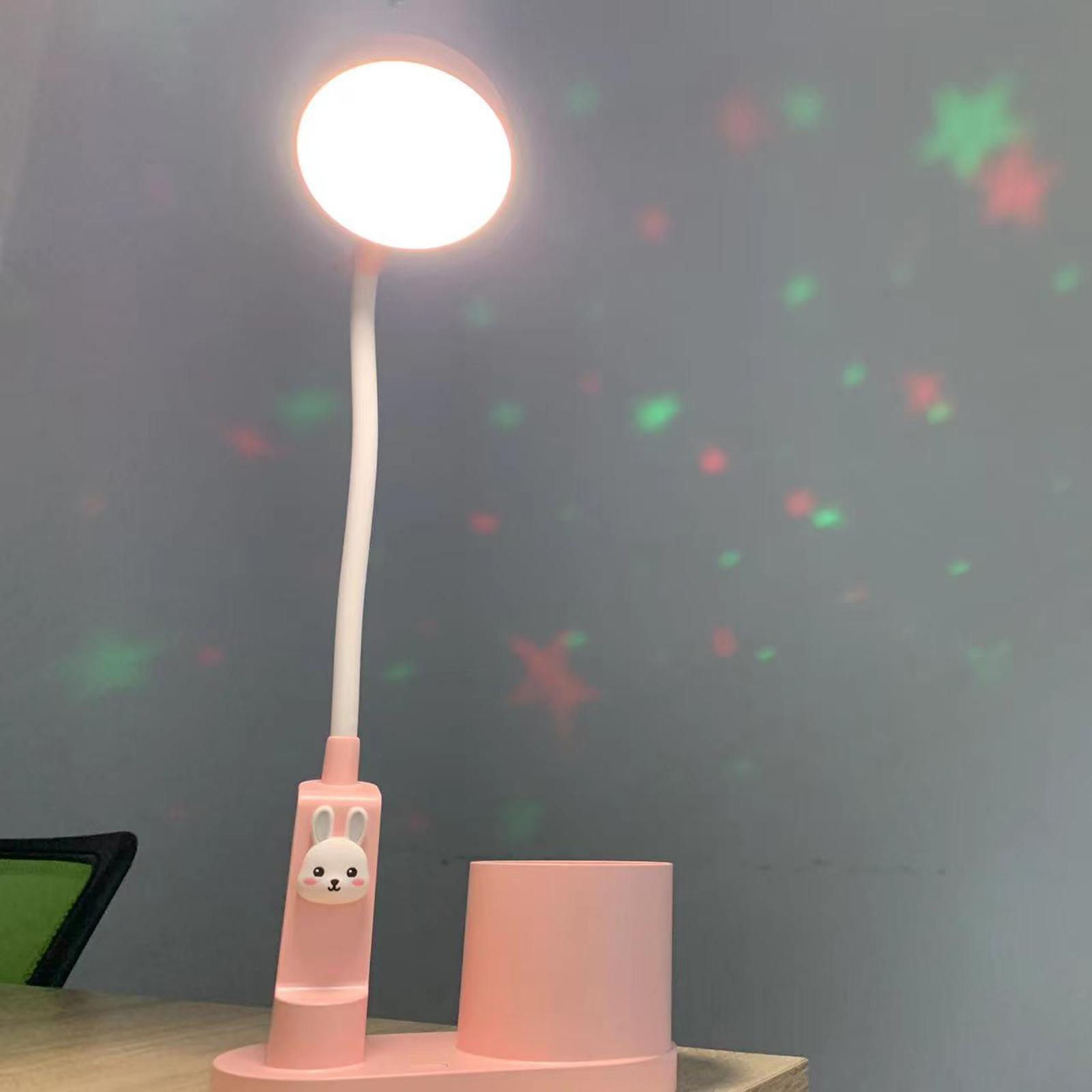 LED Desktop Lamp, Eye Protection Dimming Desk Light, Star Light Pink