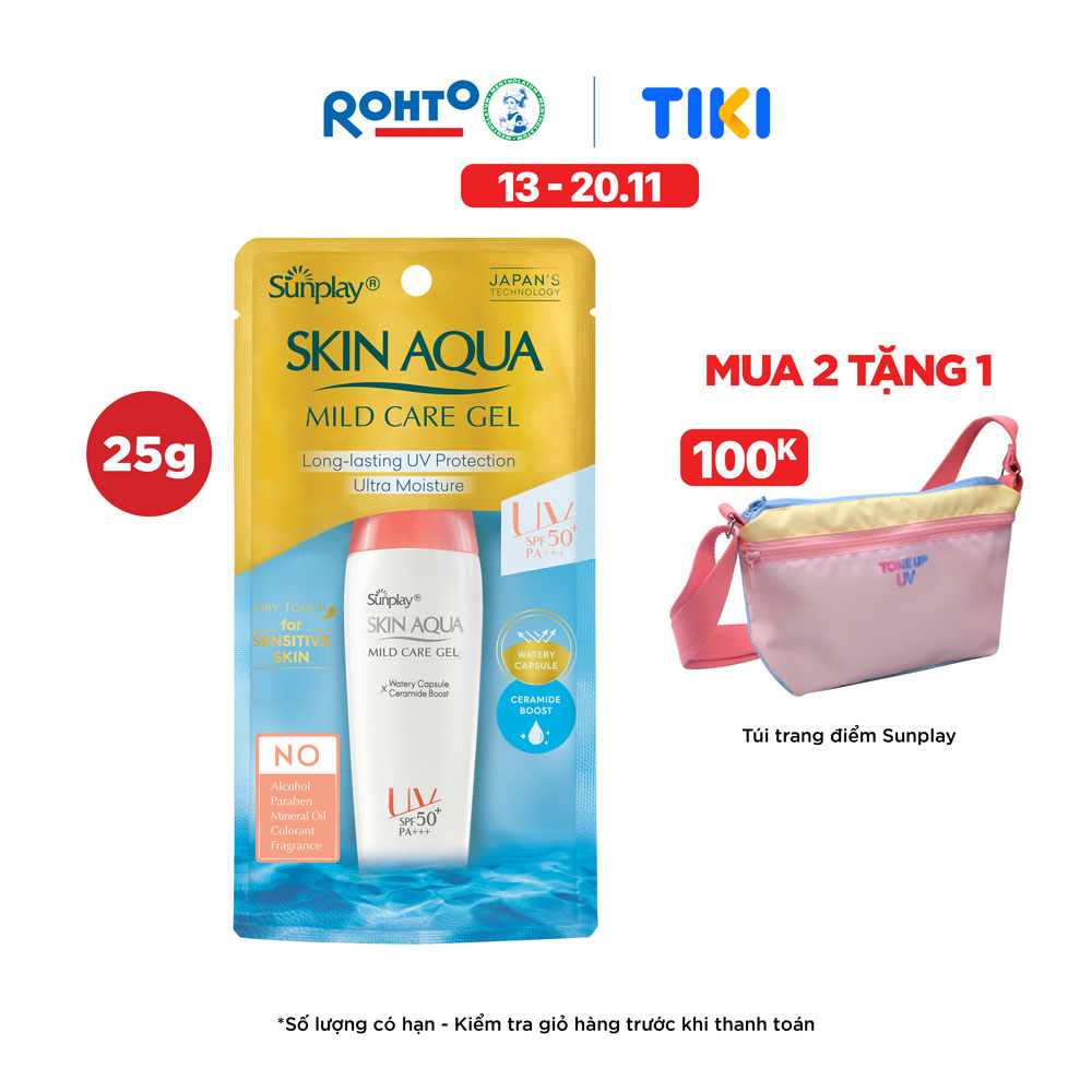Gel Chống Nắng Cho Da Nhạy Cảm Sunplay Skin Aqua Mild Care Gel SPF50+ PA+++
