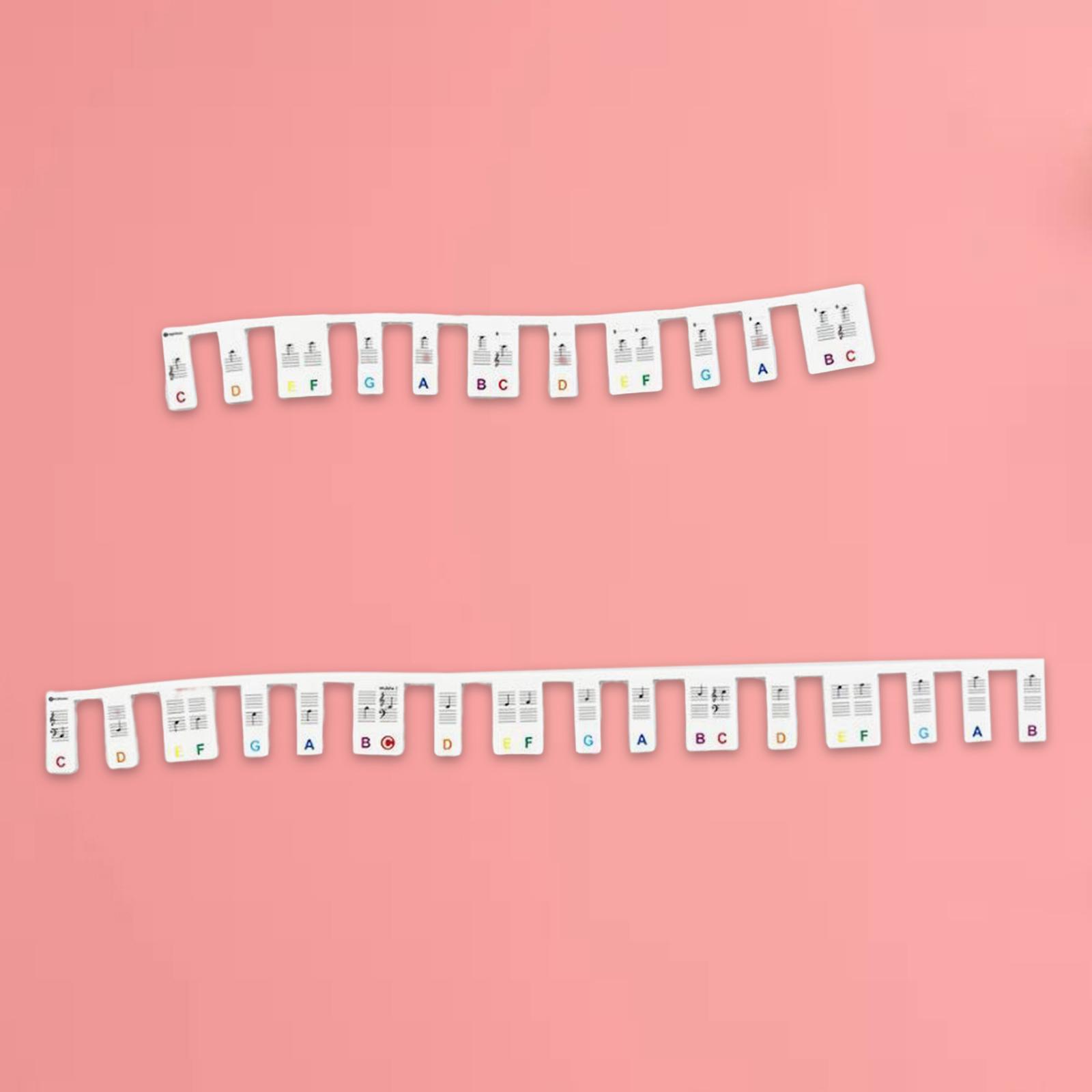 Piano key sticker 61 Keys Keyboards Piano Note Chart Guide Key Labels for Beginners