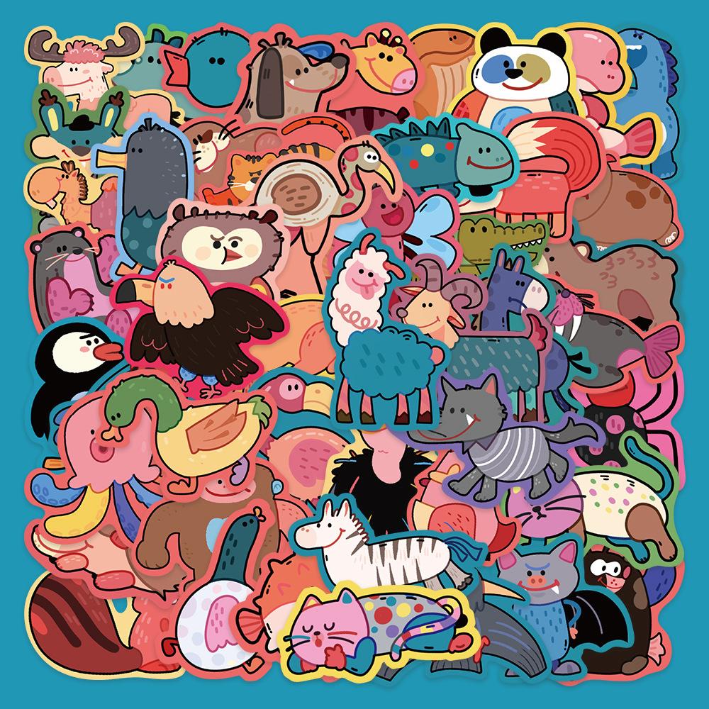 Sticker FUNNY ANIMAL hoạt hình cute trang trí mũ bảo hiểm,guitar,ukulele,điện thoại,sổ tay,laptop-mẫu S168