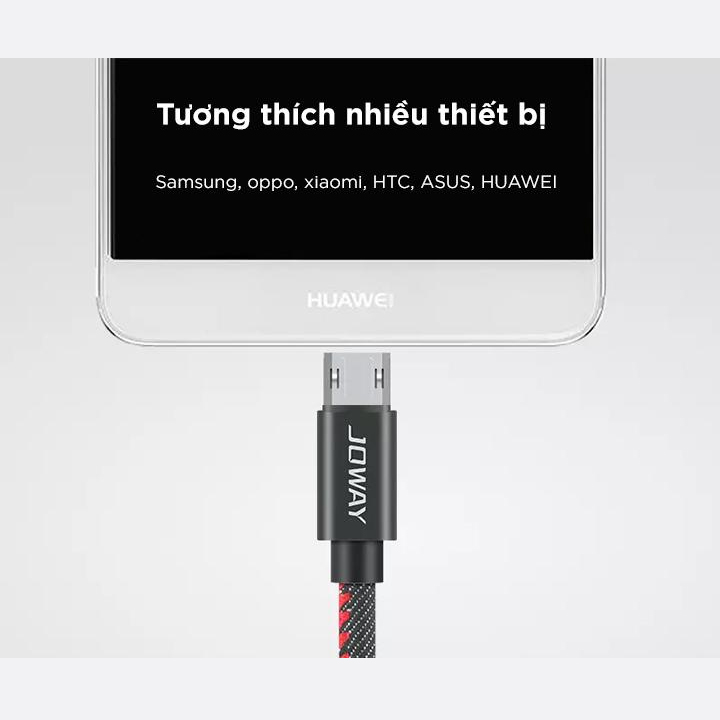 Cáp sạc nhanh MicroUSB JOWAY LM19 - Hành Chính Hãng