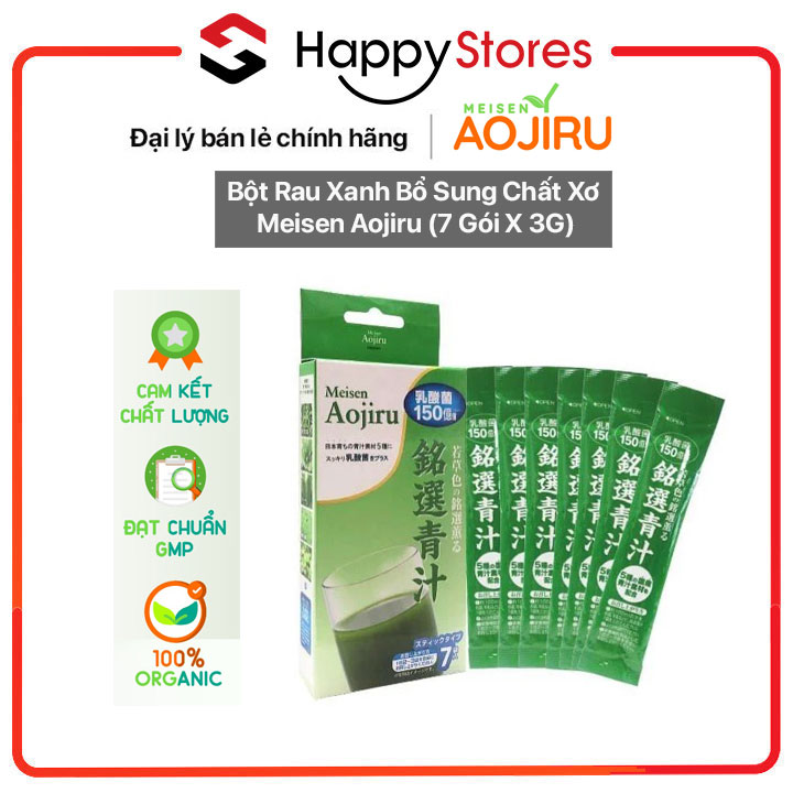 Bột Rau Xanh Bổ Sung Chất Xơ Toyo Shinyaku Meisen Aojiru (7 Gói X 3G)- Hàng chính hãng