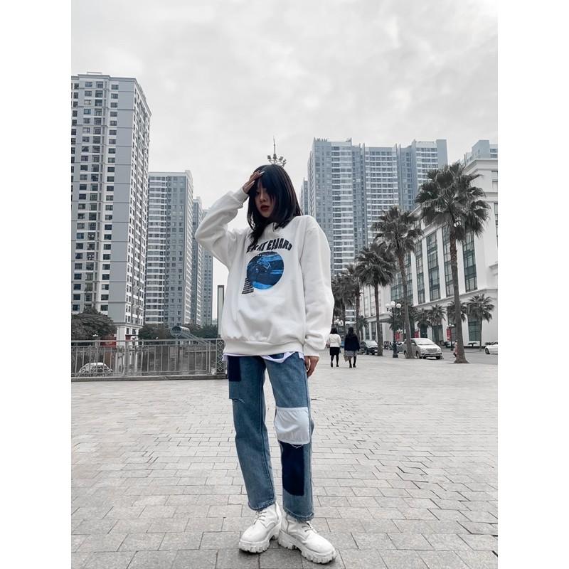 Áo sweater nỉ SKATEBOARD nỉ bông dày dặn