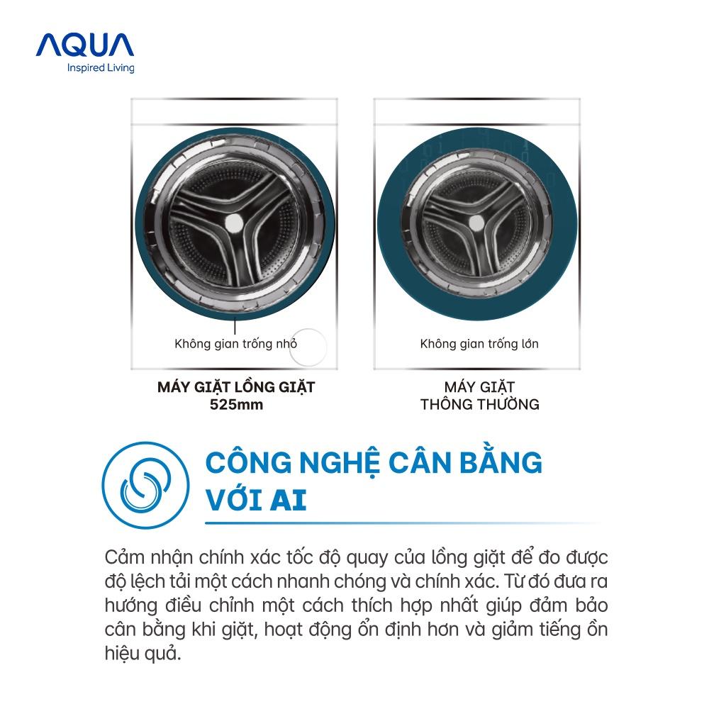 Máy giặt cửa trước Aqua 11kg AQD-DD1101G.PS - Hàng chính hãng - Chỉ giao HCM, Hà Nội, Đà Nẵng, Hải Phòng, Bình Dương, Đồng Nai, Cần Thơ
