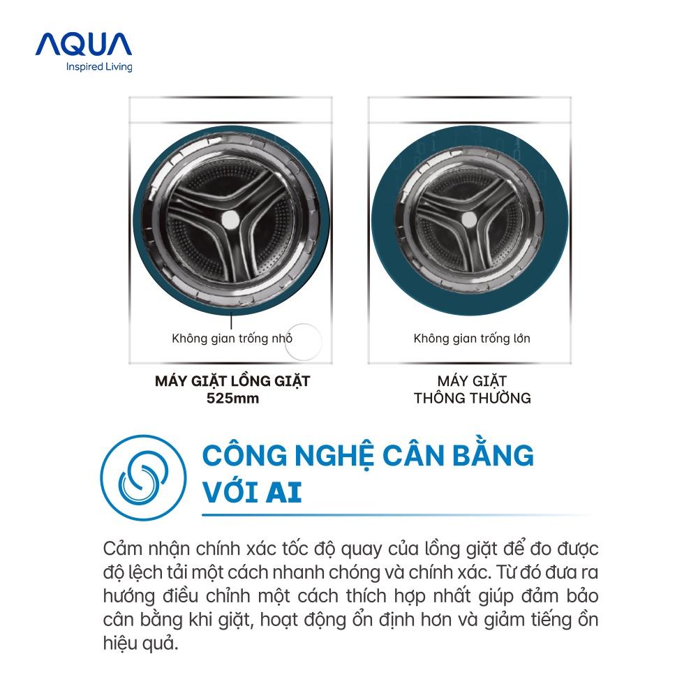 Máy giặt cửa trước Aqua 11kg AQD-D1102G.BK - Hàng chính hãng - Chỉ giao HCM, Hà Nội, Đà Nẵng, Hải Phòng, Bình Dương, Đồng Nai, Cần Thơ