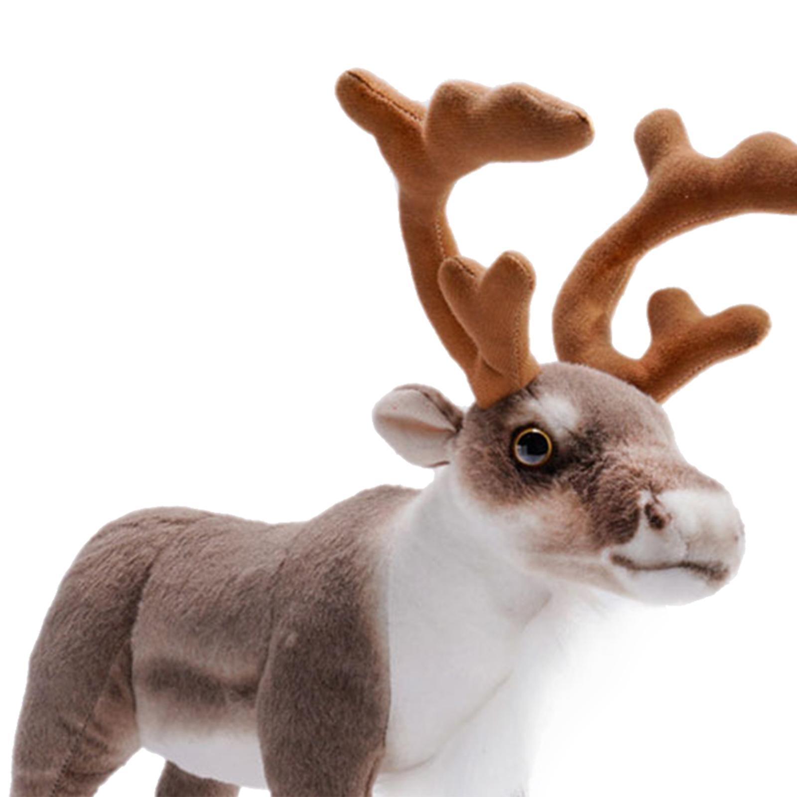 Reindeer Plush Toy Stuffed Animal Gift Ornament for Christmas Kids Desktop