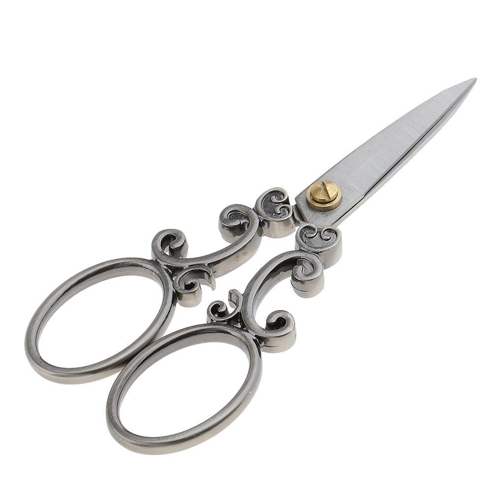 2Pcs Vintage Stainless Steel Tailor Scissors Sewing Dressmaking Fabric Shears