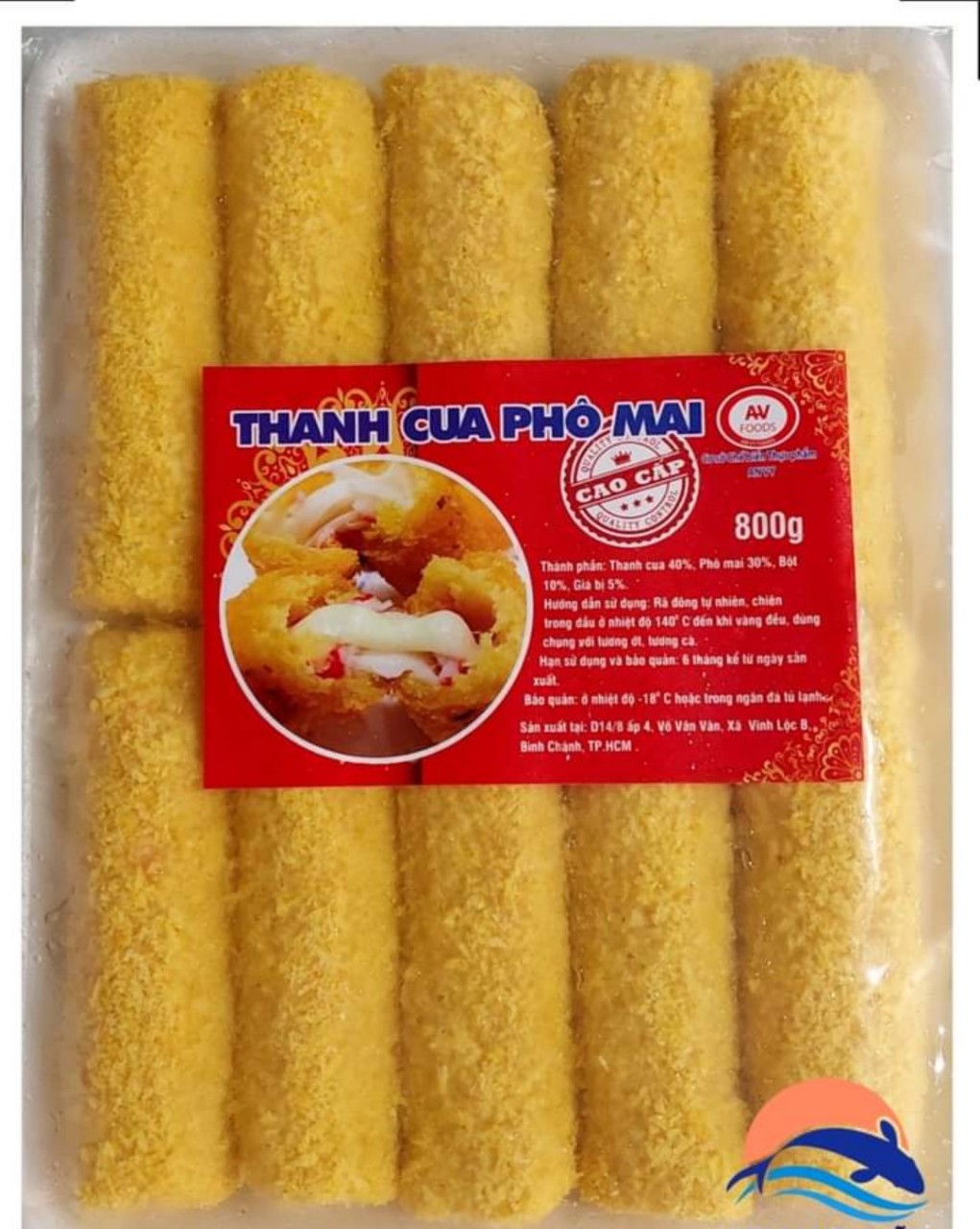 THANH CUA PHÔ MAI KÉO SỢI - KHAY 800 gr - 10 Cây siêu to y hình