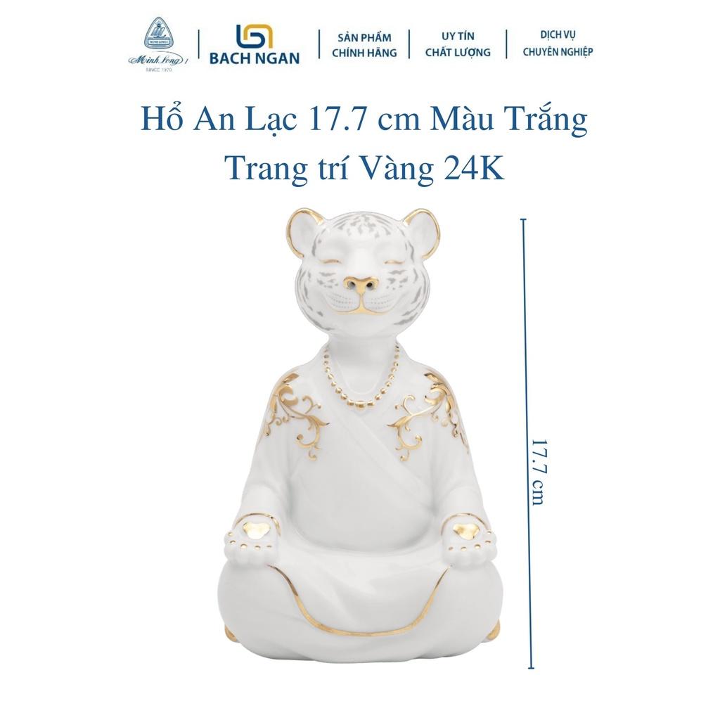 Tượng Hổ An Lạc Minh Long 17.7 cm Trang trí Vàng 24K Nhiều Màu dùng trang trí nhà cửa, nội thất, tặng quà tết